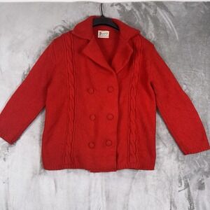 Vintage Rosanna Women's Large Red Wool Classic Christmas Sweater